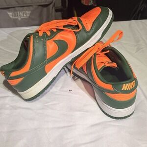 Nike Dunk Low Colorblock Orange Green Lace Up Men's Basketball Sneakers